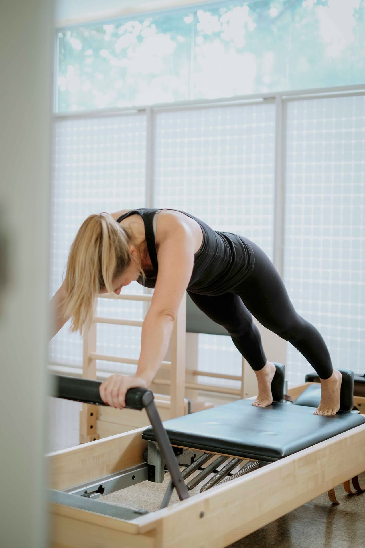 Sessão no Universal Reformer, prancha